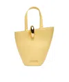 Jacquemus Le Petit Bambola Leather Bucket Bag In Nude