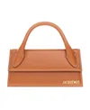Jacquemus Le Chiquito Long Leather Top Handle Bag In Orange