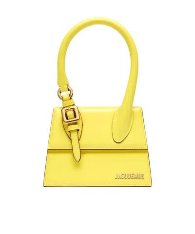 Jacquemus Le Chiquito Leather Handbag In Yellow