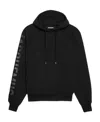 Jacquemus Hooded Typo Sweatshirt With Logoed Sleeve In Black
