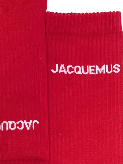 Jacquemus Logo Socks In レッド