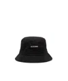 Jacquemus Black Le Bob Gadjo Bucket Hat In Black