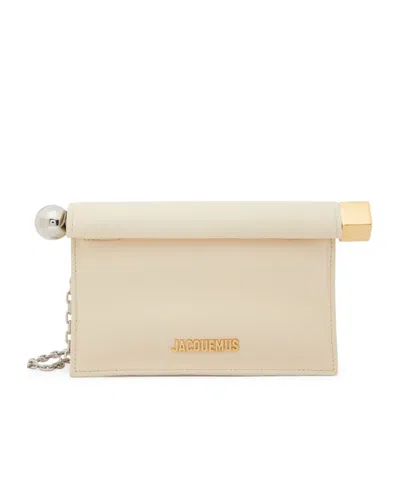 Jacquemus Logo Square Shoulder Bag In Brown