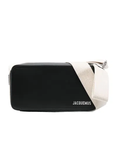 Jacquemus Logo Strap Satchel In Black