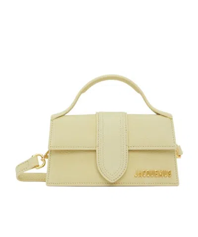 Jacquemus Logo Strap Satchel In Yellow