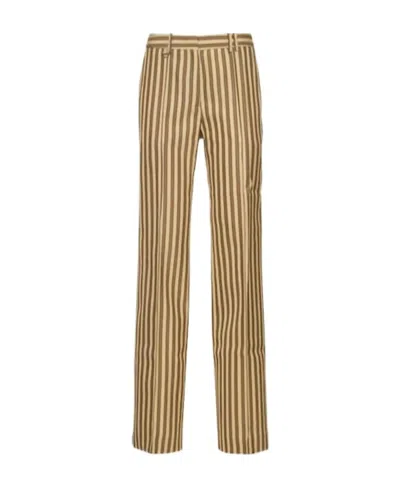 Jacquemus Logo Striped Casual Pants In Multi