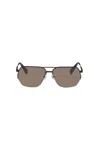 Jacquemus Black 'les Lunettes Aviador' Sunglasses In Gray
