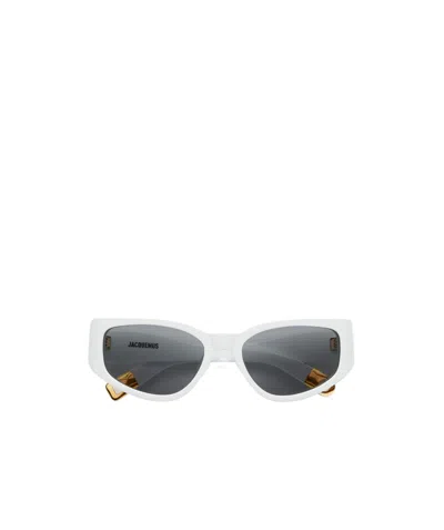 Jacquemus Logo Sunglasses In Gray