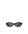 Jacquemus Angular Sunglasses Gold Accents In Green