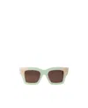Jacquemus Square-frame Tinted Sunglasses In Green