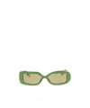Jacquemus Green 'les Lunettes Rond Carré' Sunglasses In Green