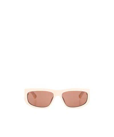 Jacquemus Logo Sunglasses In Nude