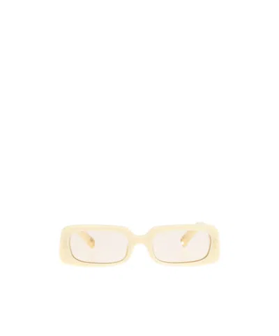 Jacquemus Logo Sunglasses In White