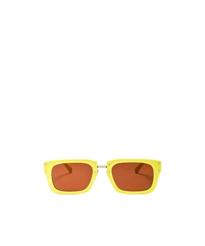 Jacquemus Logo Sunglasses In Yellow