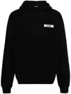 Jacquemus Men Le Hoodie Gros Grain Sweatshirt In Black