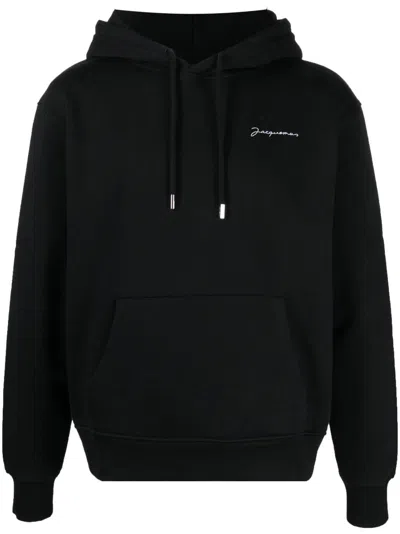 Jacquemus Logo Sweatshirt In Black  