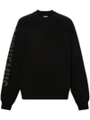 Jacquemus Top Le Sweatshirt Typo With Print In Black  