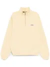Jacquemus High Collar Half-zip Grosgrain Sweatshirt In Gelb