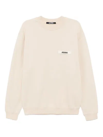 Jacquemus Logo Sweatshirt In Gold