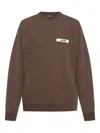 Jacquemus Le Sweatshirt Gros Grain Sweatshirt In Gold