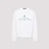 Jacquemus Crewneck Sweatshirt With Front Print And Ribbed Details In In Hotel Address White