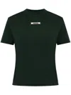 Jacquemus Gros Grain T-shirt With Distinctive Logo Detail In Grün