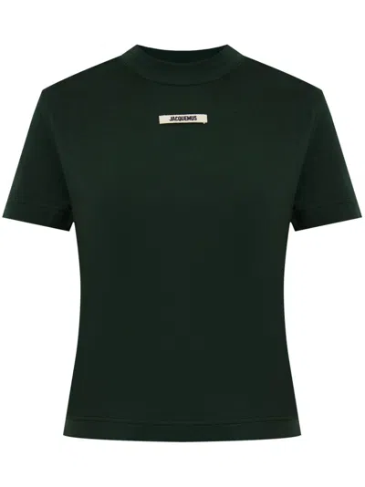 Jacquemus Green 'the Gros Grain' T-shirt In 591 Dark Green 2
