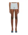 Jacquemus Logo Texture Tight Shorts In Brown