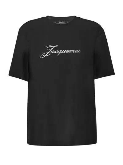 Jacquemus Logo-detail Short-sleeve T-shirt In Black