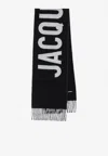 Jacquemus Brushed Finish Fringe Detailing Wraparound Scarf In Black