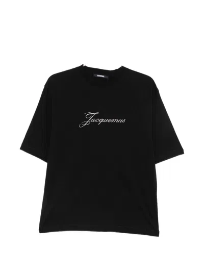Jacquemus Logo-detail Short-sleeve T-shirt In Black