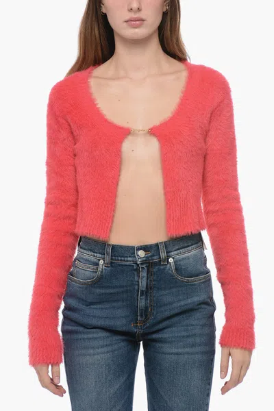 Jacquemus La Maille Neve Manches Longues In Dark Pink