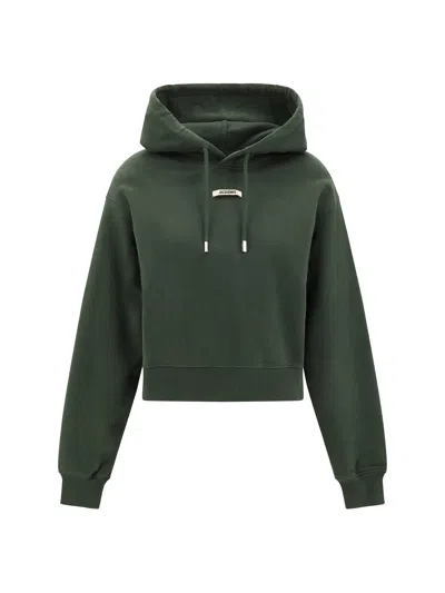 Jacquemus Le Hoodie Gros Grain Hooded Cotton Sweatshirt In Animal Print