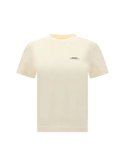 Jacquemus Le Tshirt Gros Grain Short Sleeve In Neutral