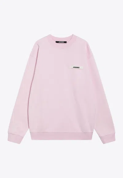 JACQUEMUS LOGO-EMBROIDERED CREWNECK SWEATSHIRT