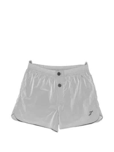 Jacquemus Logo-embroidered Swim Shorts In Gray