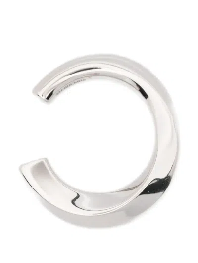Pre-owned Jacquemus Logo-engraved Ear Cuff In Silver