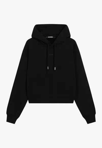 Jacquemus Logo-labeled Hooded Sweatshirt In Black