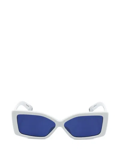 Jacquemus Logo-lettering Sunglasses In White
