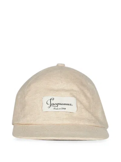 Jacquemus Logo-patch Baseball Cap In Neutral