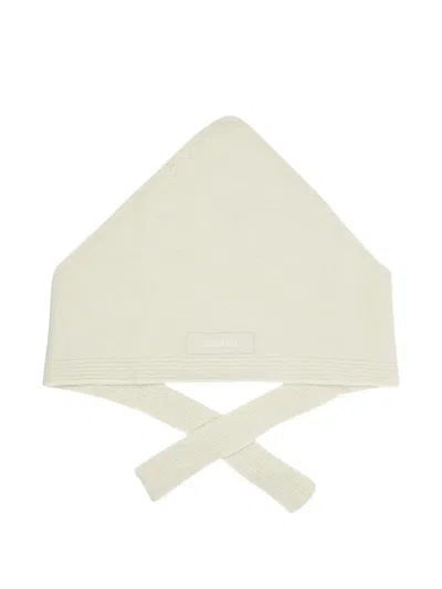 Jacquemus Logo-patch Scarf In Neutral