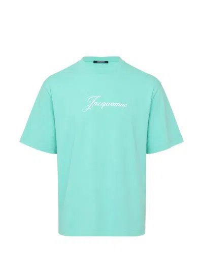 Jacquemus Logo-print Jersey T-shirt In Green