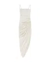 Jacquemus Long Asymmetric Lingerie Dress In White