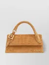 Jacquemus Long Boucle Leather Handbag With Crocodile Effect