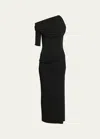 Jacquemus Jacq La Robe Drapead In Black