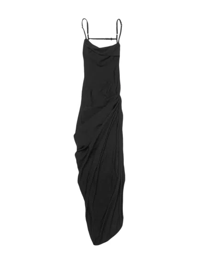 Jacquemus Long Dresses In Black
