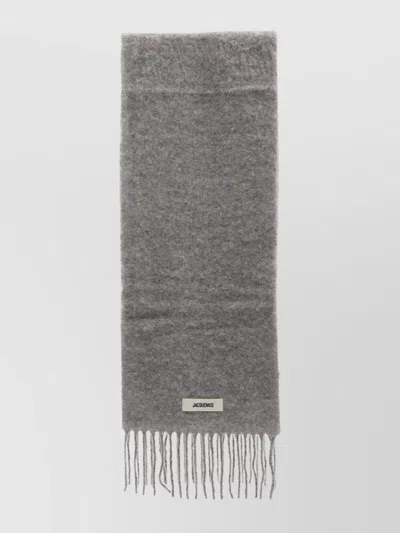 Jacquemus Long Fringed Mohair Alpaca Scarf