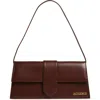Jacquemus Womens Midnight Brown Le Bambino Long Leather Shoulder Bag In Brown
