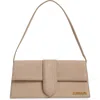 Jacquemus Long Le Bambino Leather Shoulder Bag In Dark Beige 180