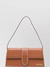 Jacquemus Long Leather Shoulder Bag With Rectangular Shape In Light Brown